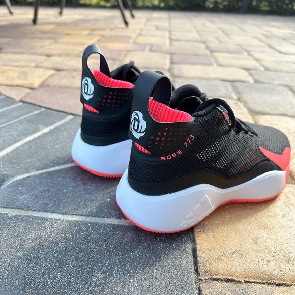 MEN\'S adidas D Rose 773 Black Signal Pink Basketball Shoes FW8663 main image 10